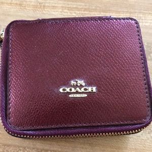 Coach travel jewelry box 3 1/2x4x1 1/2”